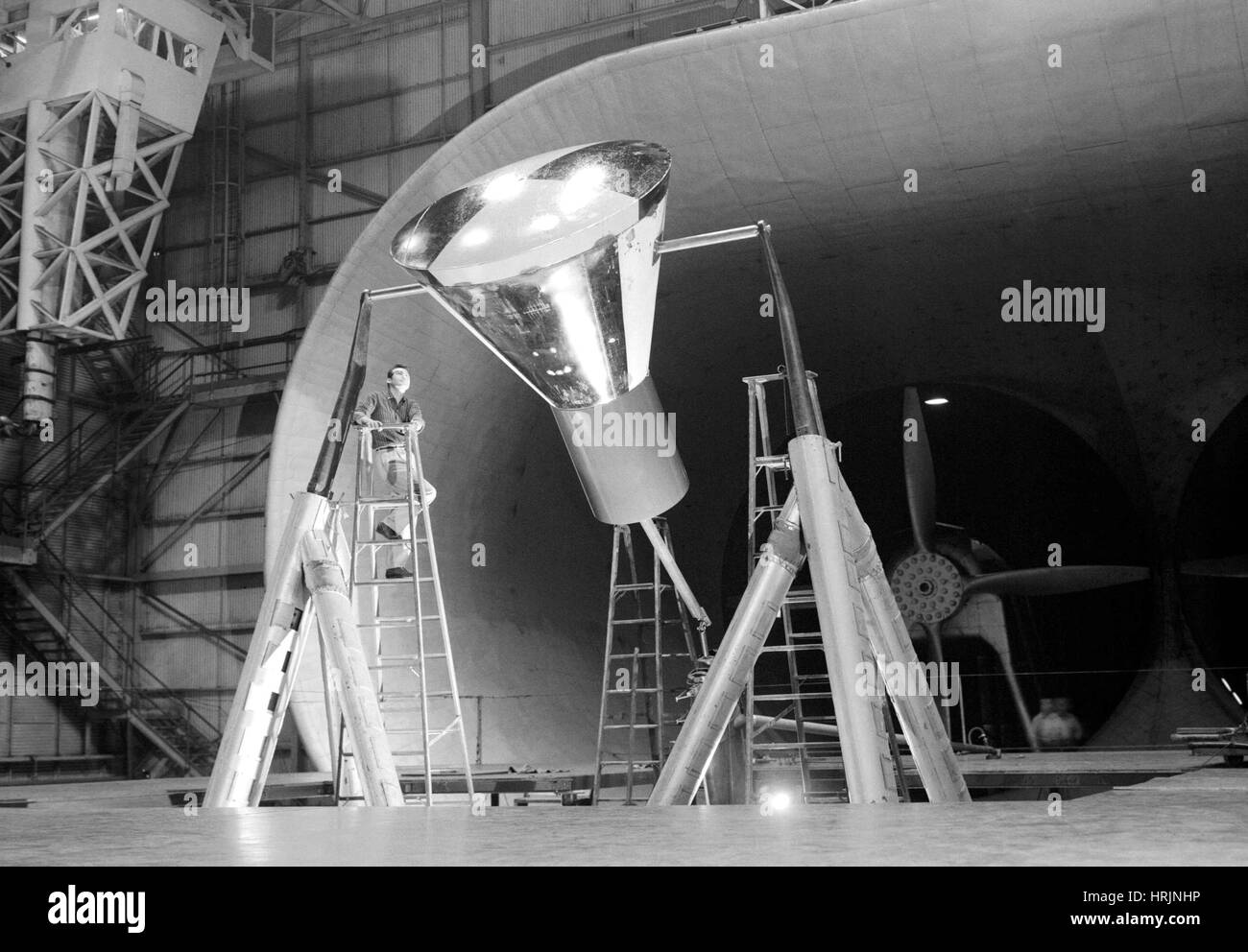 Full-scale-Tunnel, Mercury-Raumschiff, 1959 Stockfoto