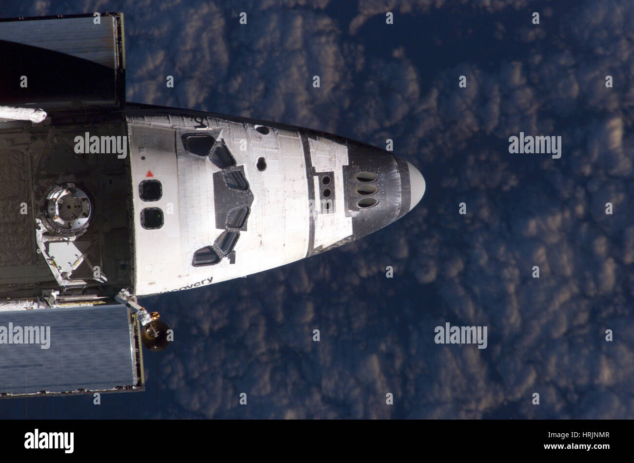 STS-114, Space Shuttle Discovery, ISS Bild Stockfoto