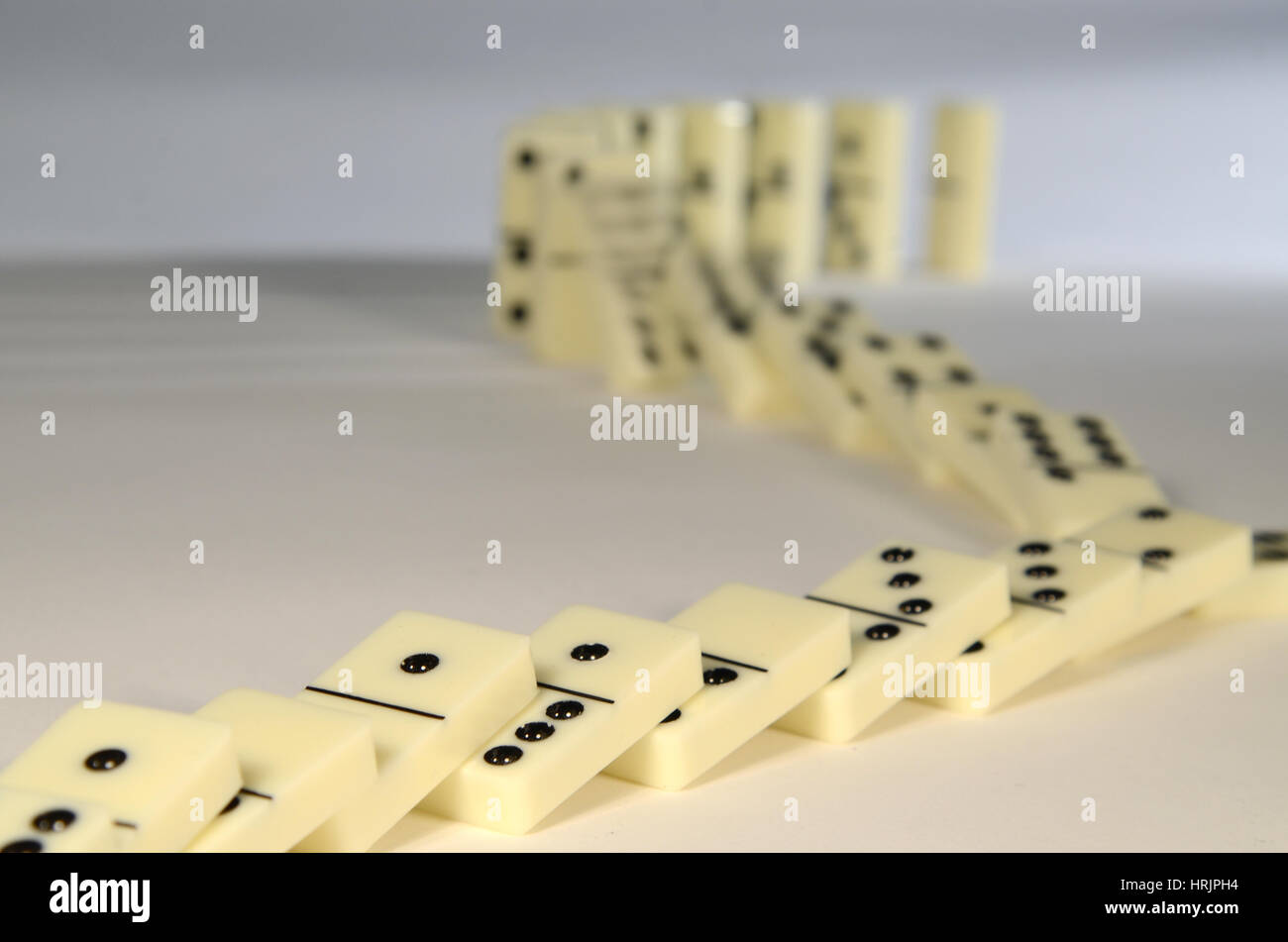 Domino-Effekt Stockfoto