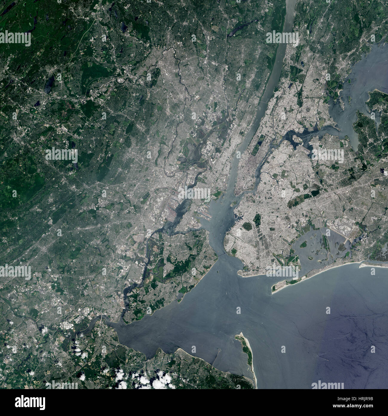 New York City, Satellitenbild Stockfoto