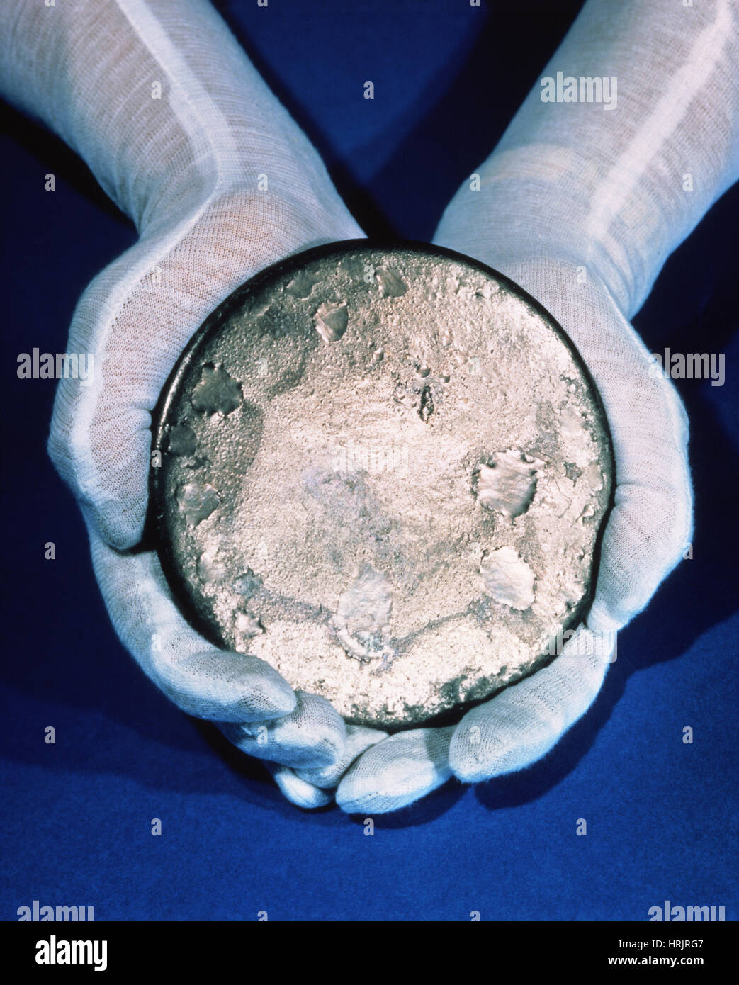 Ein "button" des Uran-235 Stockfoto