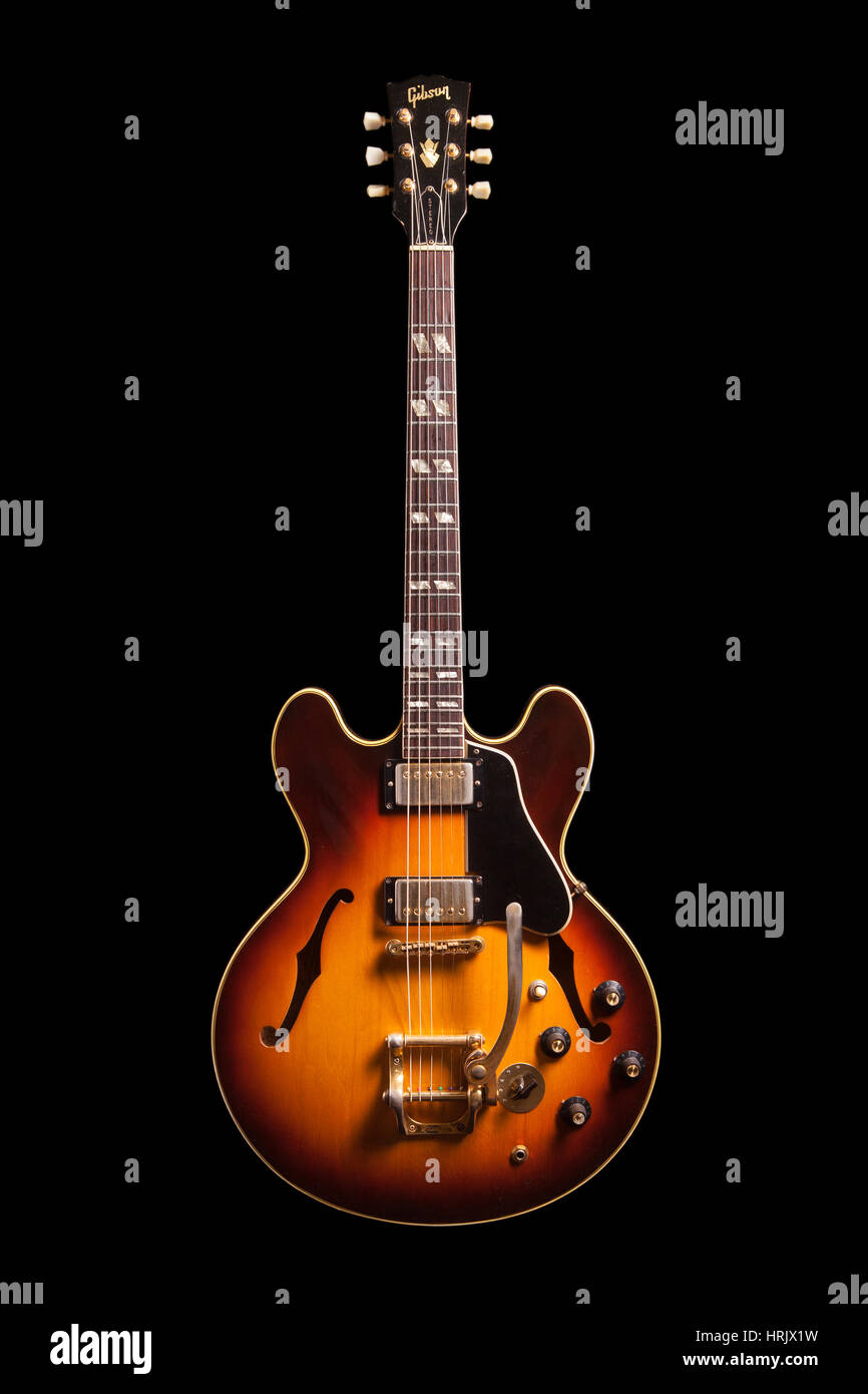 1967 Gibson ES-345-Elektro-akustische Gitarre Stockfoto