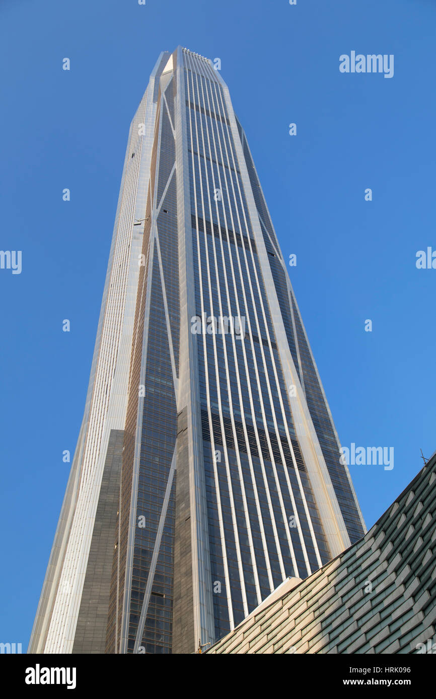 Ping An International Finance Centre (4. weltweit höchste Gebäude im Jahr 2017 auf 600m), Futian, Shenzhen, Guangdong, China Stockfoto