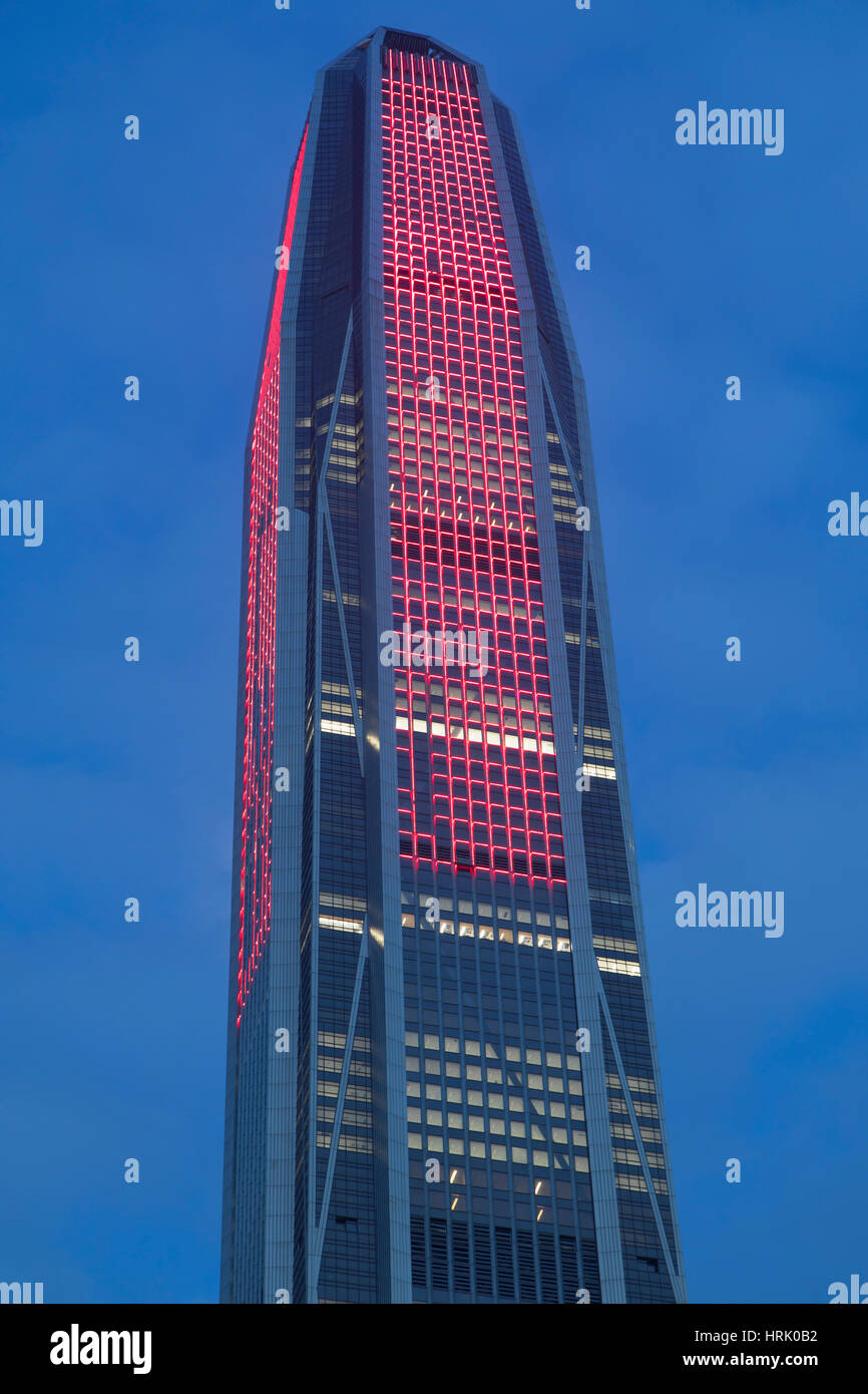 Ping An International Finance Centre (4. weltweit höchste Gebäude im Jahr 2017 auf 600m), Futian, Shenzhen, Guangdong, China Stockfoto