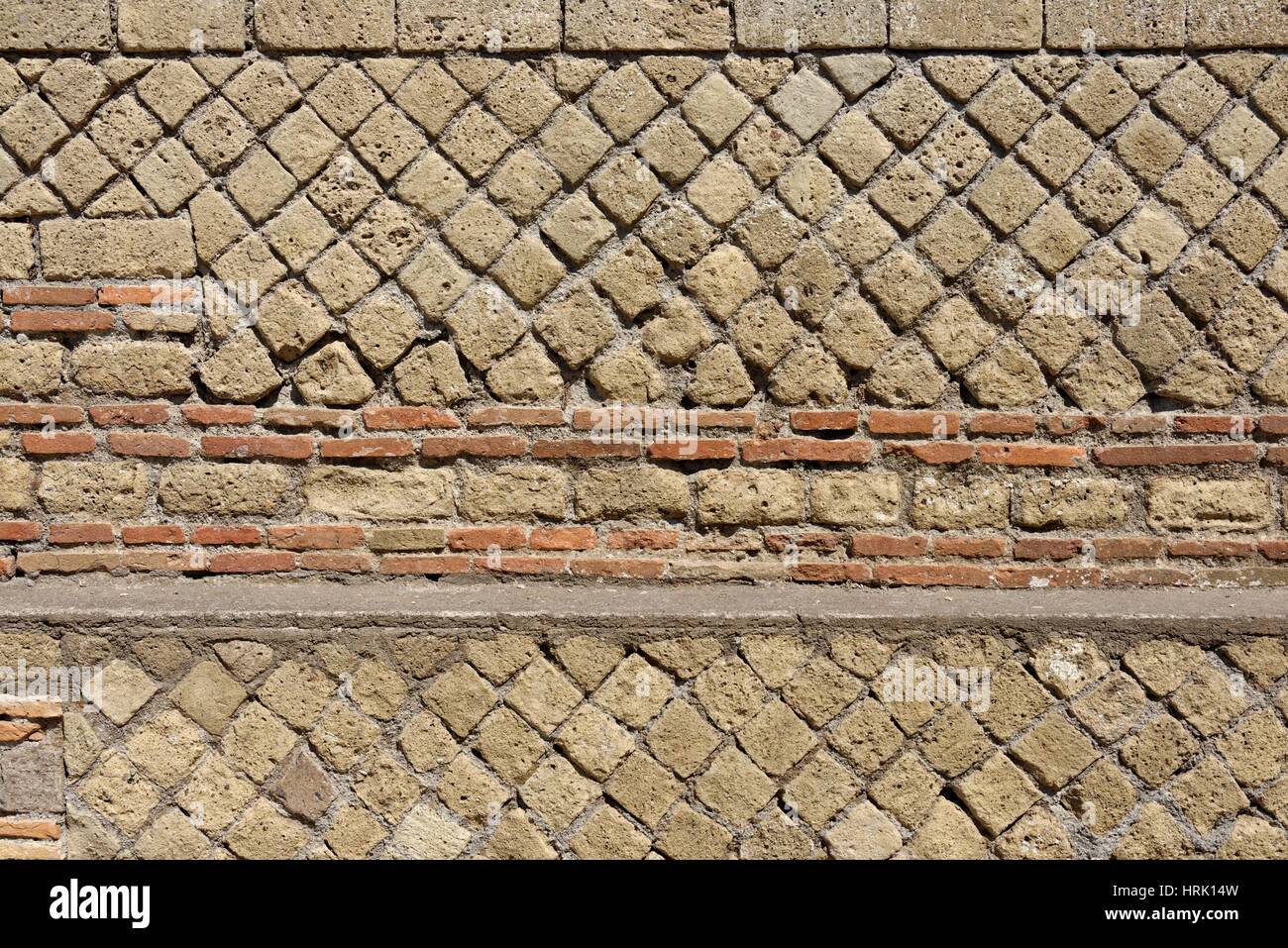 Mauerwerk, Steinmauer, antike Stadt Pompeji, Kampanien, Italien Stockfoto