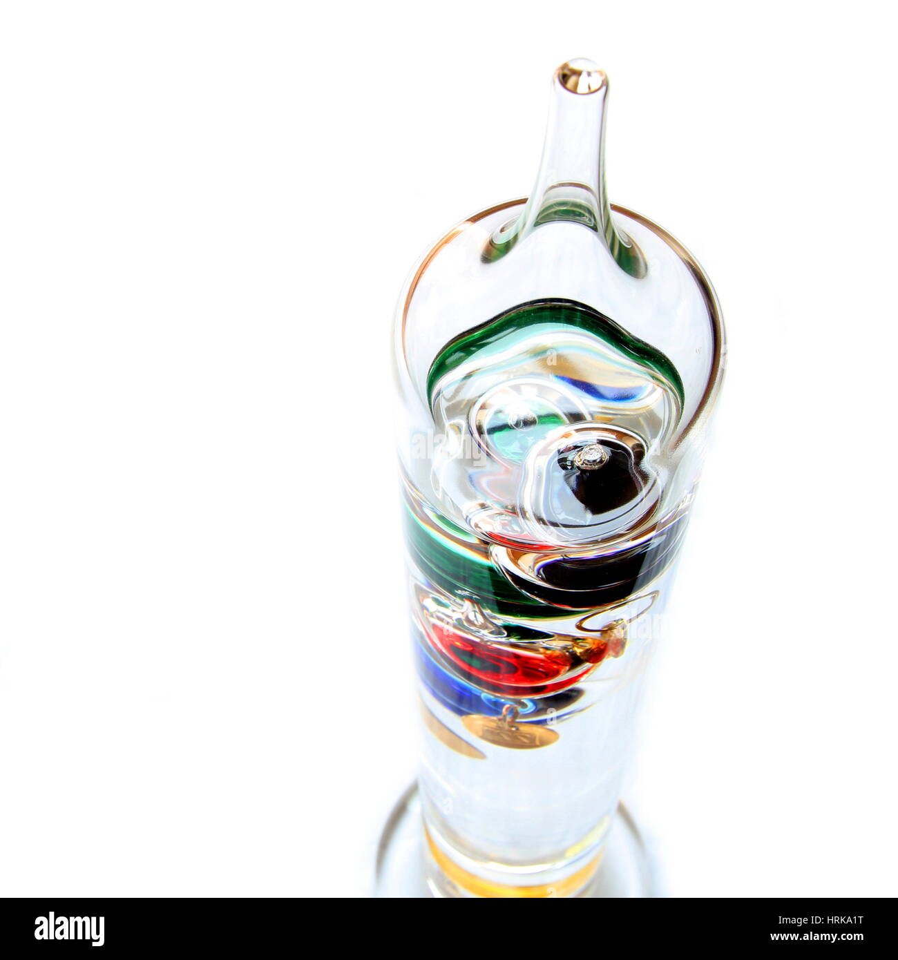 Flachen Fokus auf Galileo Thermometer abgeschossen auf der Suche Stockfoto