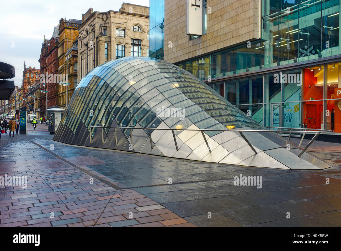 Argyle Street, Glasgow u-Bahn Eingang Stockfoto