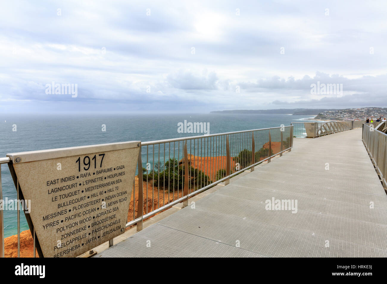 ANZAC Memorial walk in Newcastle zum Gedenken 100 Jahre seit der Gallipoli Landungen im ersten Weltkrieg, New South Wales, Australien Stockfoto