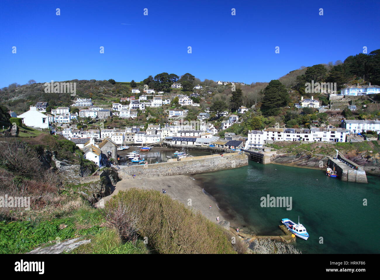 Polperro in Cornwall, England. Stockfoto