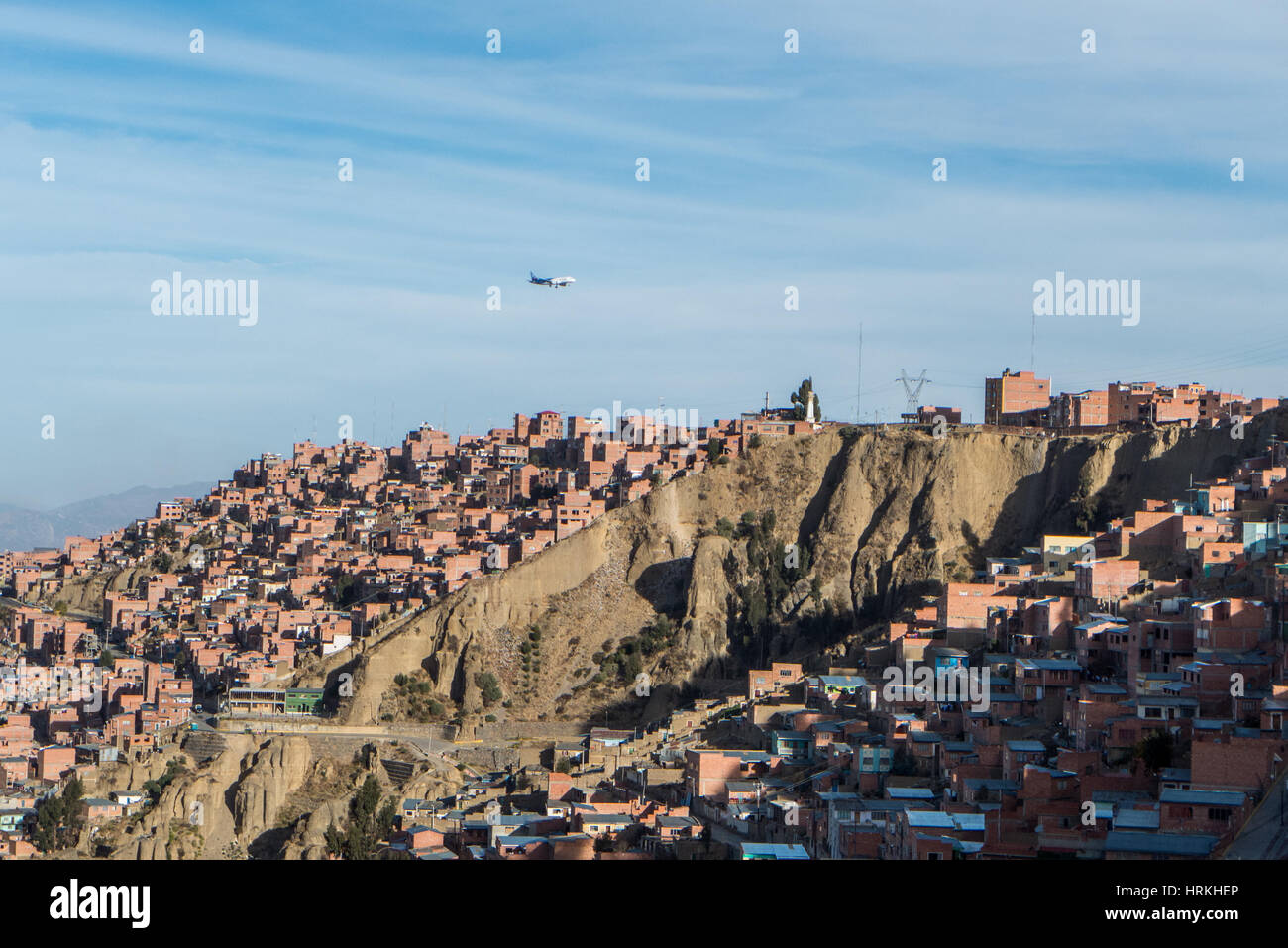 El Alto International Airport ist ein internationaler Flughafen befindet sich in der Stadt El Alto, Bolivien, 8 Meile (13 Kilometer) Südwesten von La Paz. Bei einer Höhe o Stockfoto
