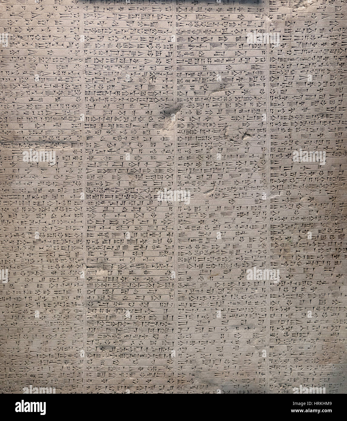 Gefüllten Rahmen Bild von der einen gravierten Stein gefunden in den Ruinen des alten Babylon, Beschreibung der religiösen Hingabe und bürgerlichen Errungenschaften der Neb Stockfoto