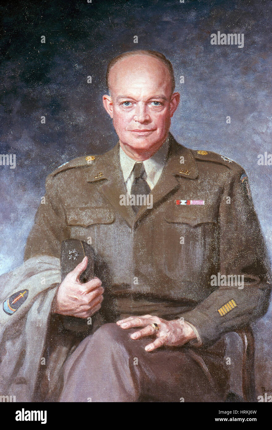 Dwight Eisenhower, 34. Präsident der USA Stockfotografie Alamy