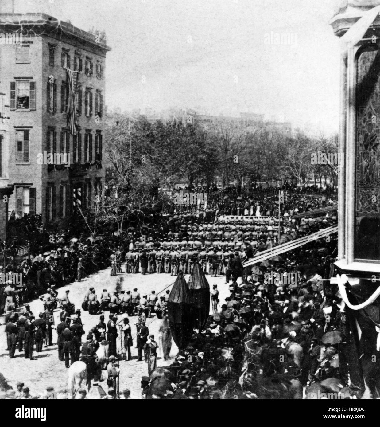 Lincolns Begräbnis-Prozession, 1865 Stockfoto