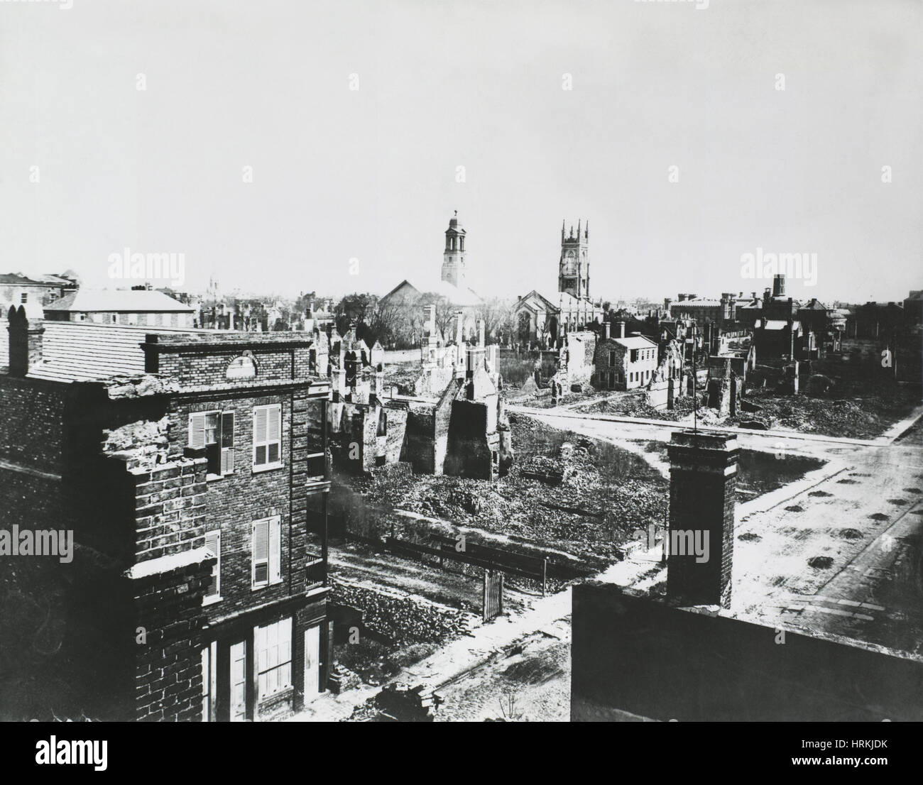 Bürgerkrieg-Ruinen, Charleston, SC Stockfoto