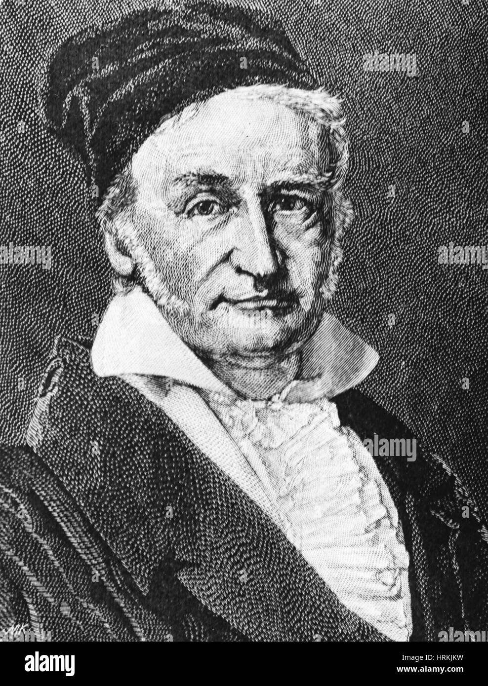 Carl Friedrich Gauß, deutscher Mathematiker Stockfoto