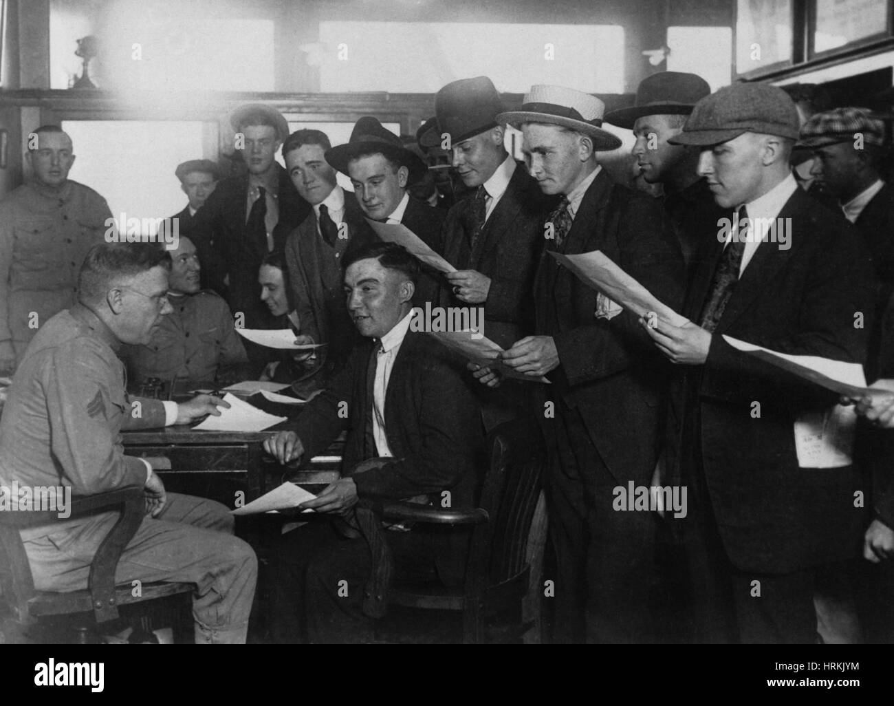 WWI, Marine Rekruten, 1918 Stockfoto