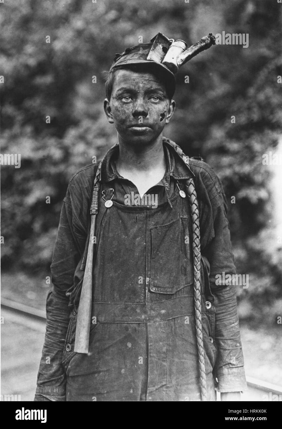 Breaker Boy, Lewis Hine, 1910 Stockfoto