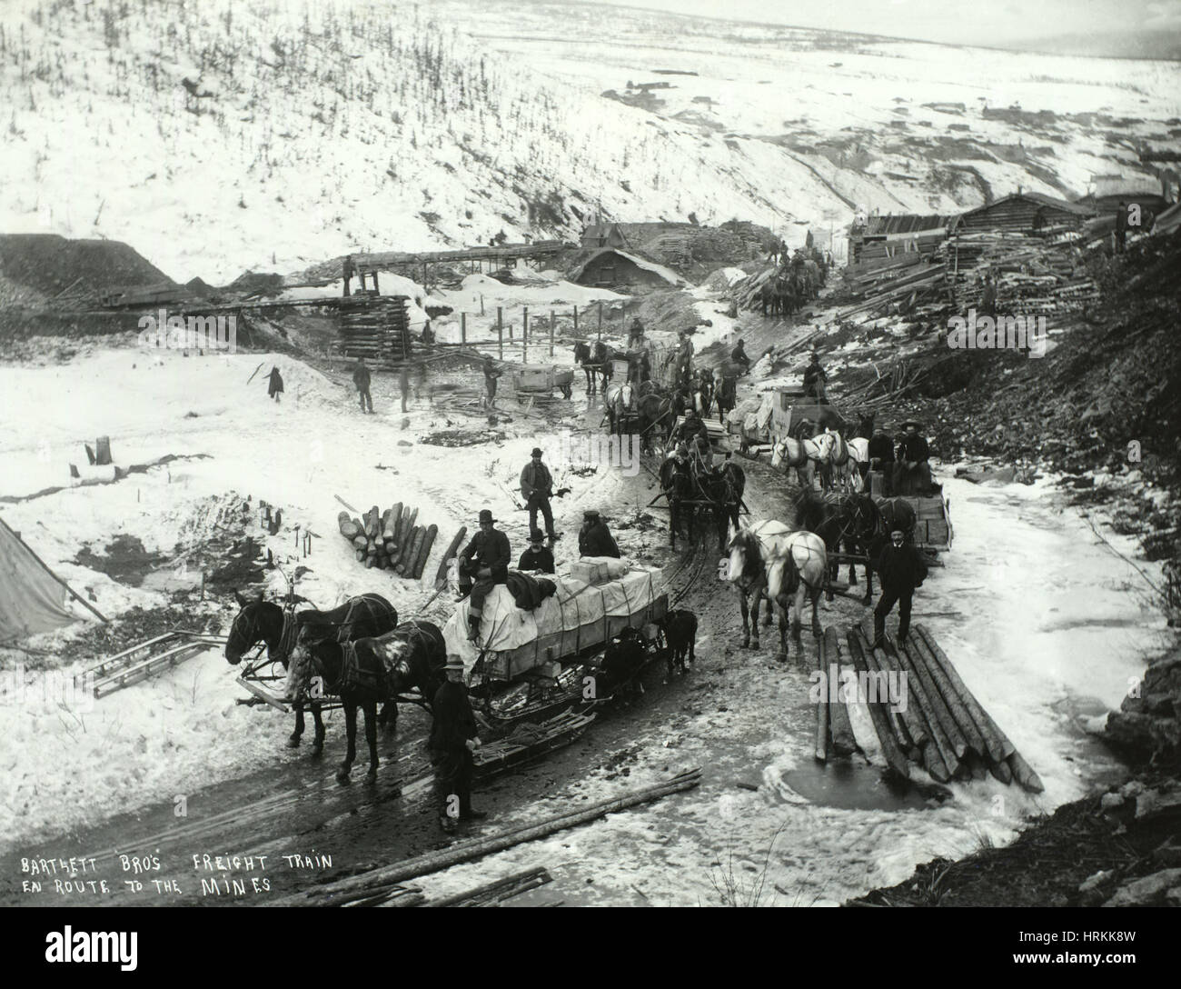 Klondike-Goldrausch, 1898 Stockfoto