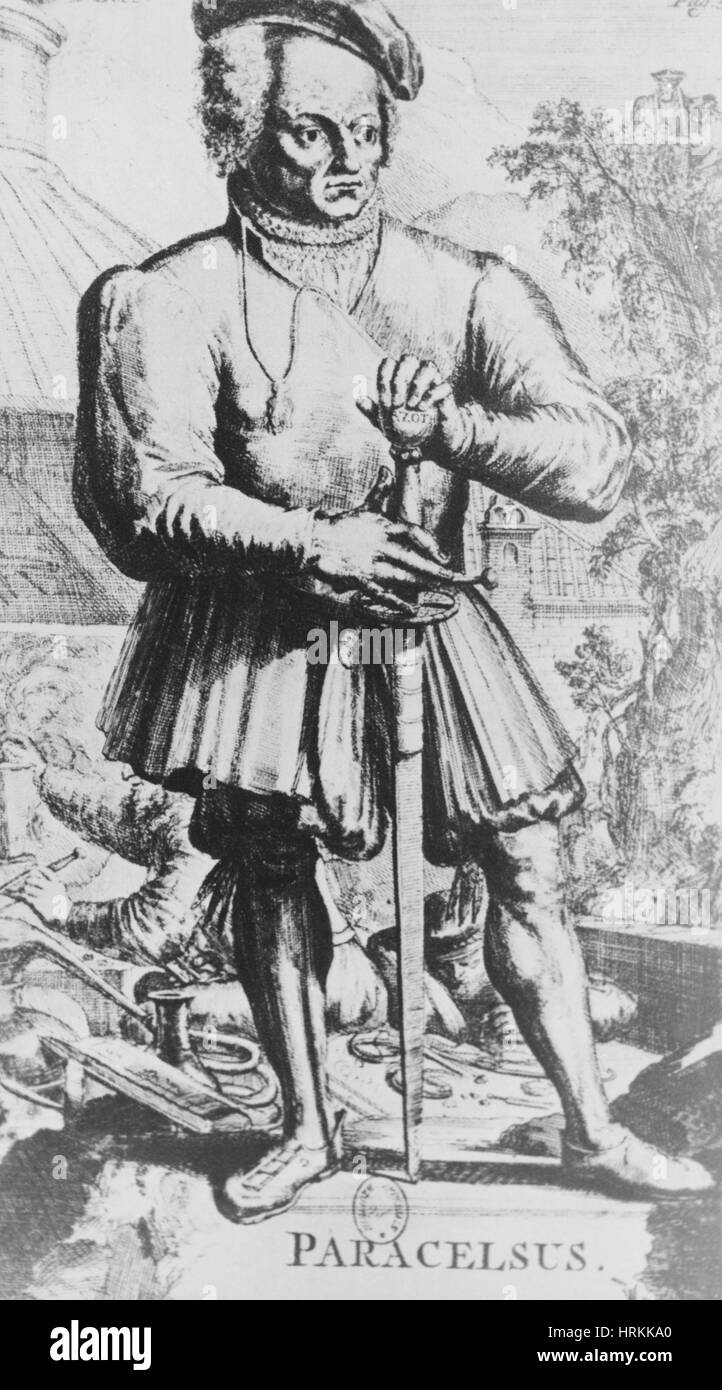 Paracelsus, Schweizer Universalgelehrter Stockfoto