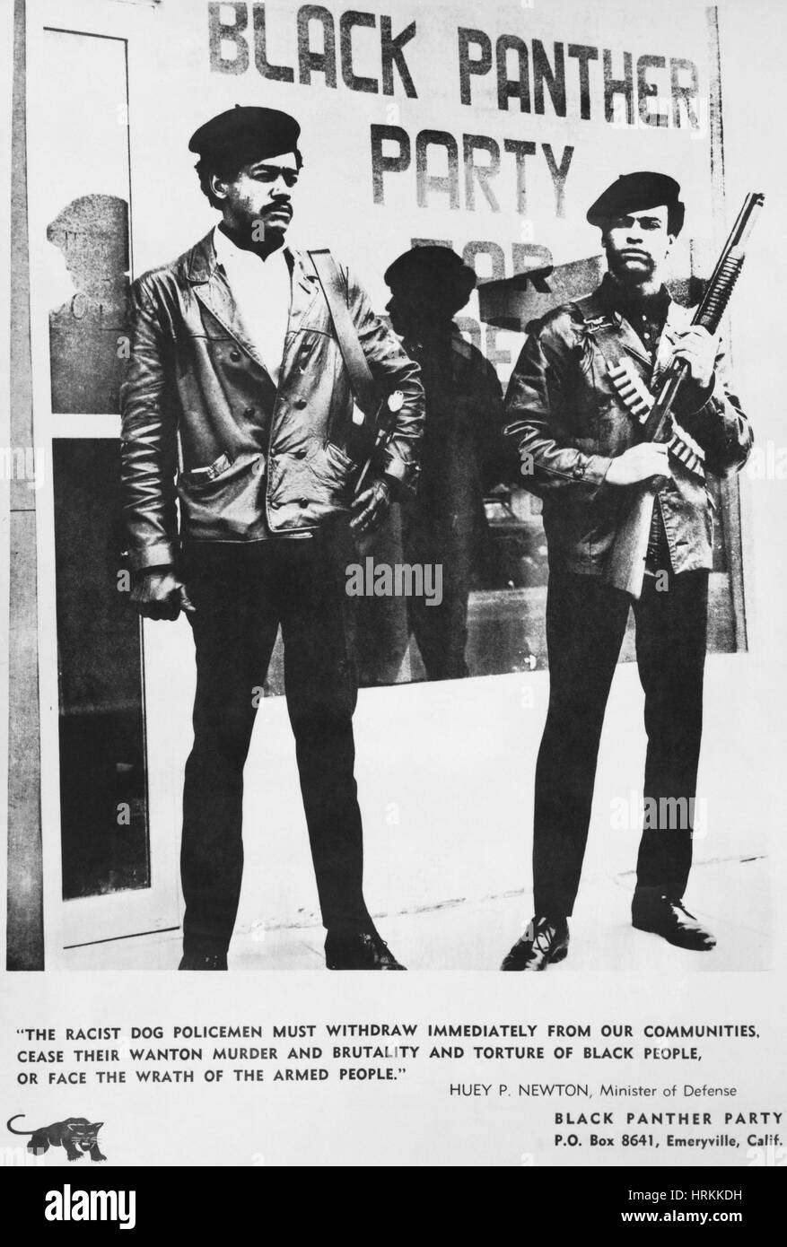 Black Panther-Poster, 1968 Stockfoto