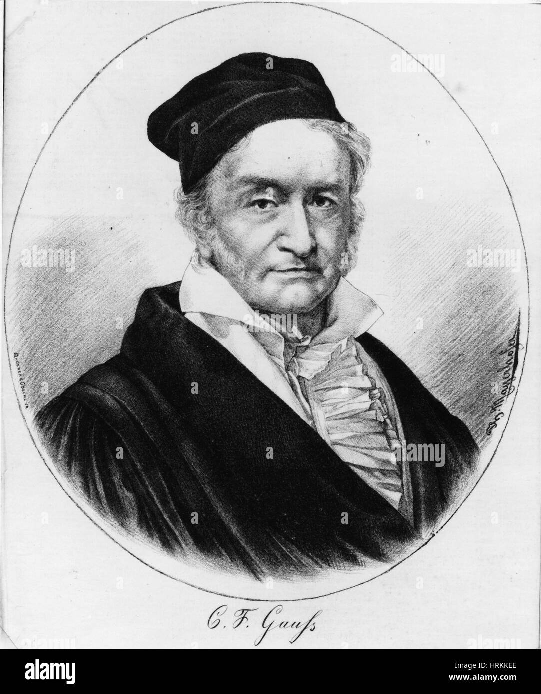 Carl Friedrich Gauß, deutscher Mathematiker Stockfoto