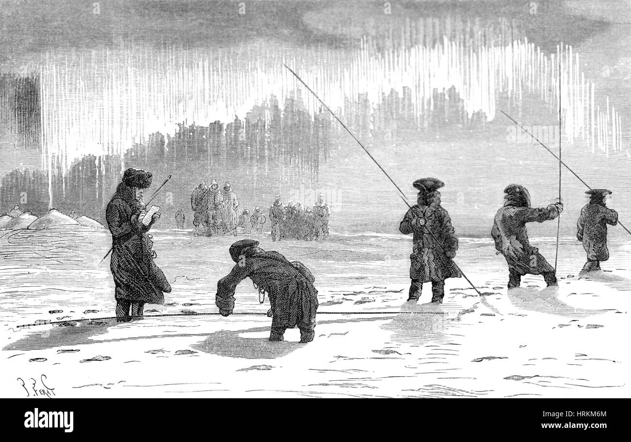 Maupertuis Messung Bogen des Meridians, 1736 Stockfoto