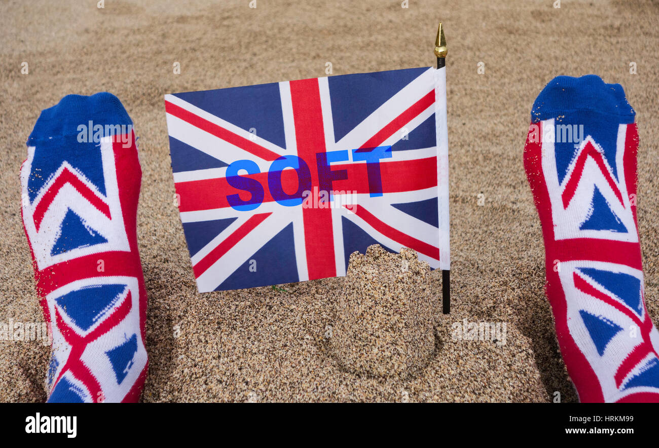 Weiche Brexit Konzept Bild. Briten im Ausland... Stockfoto