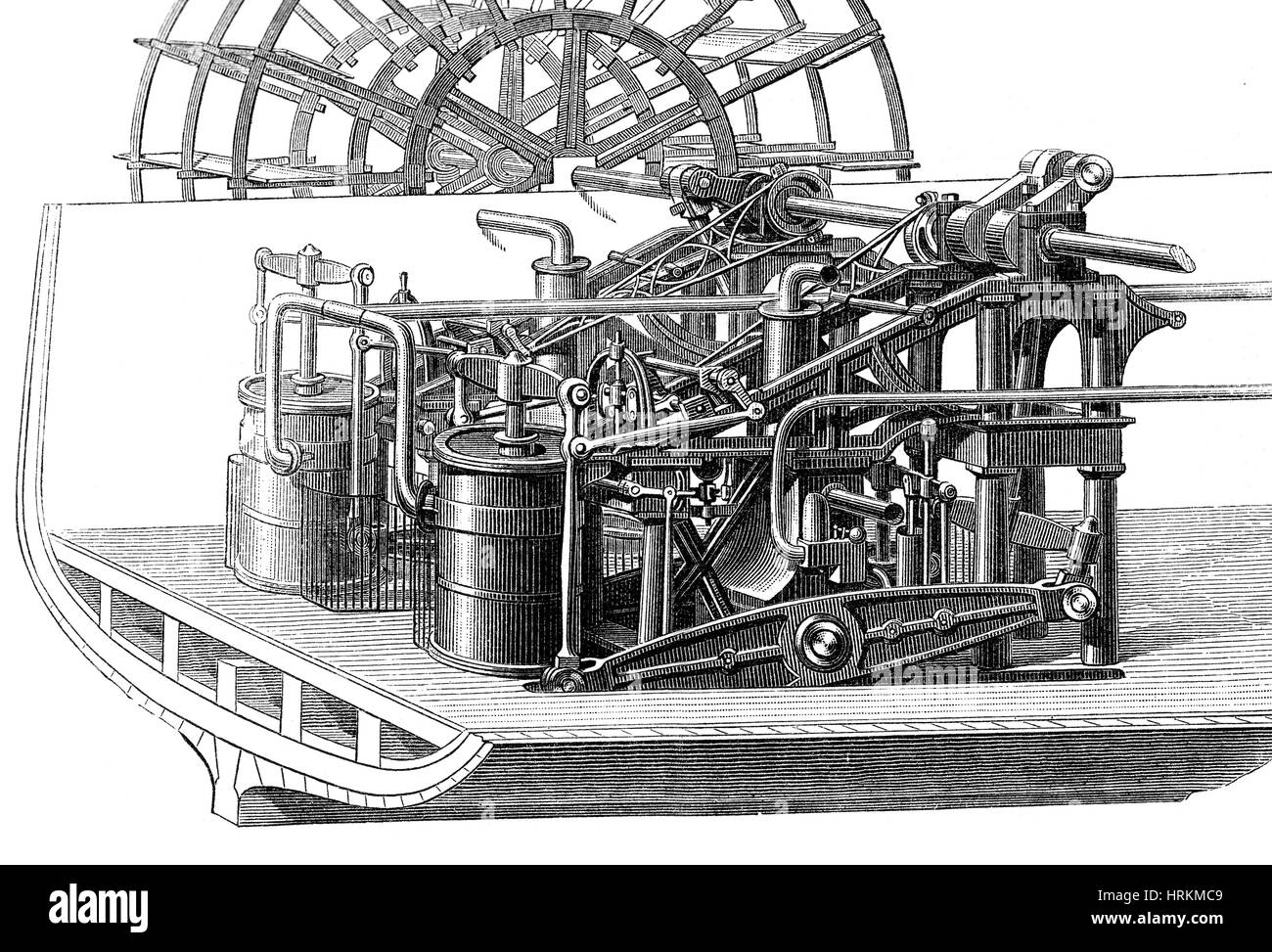 Sphnix, französische Marine Dampfschiff, 19. Jahrhundert Stockfoto