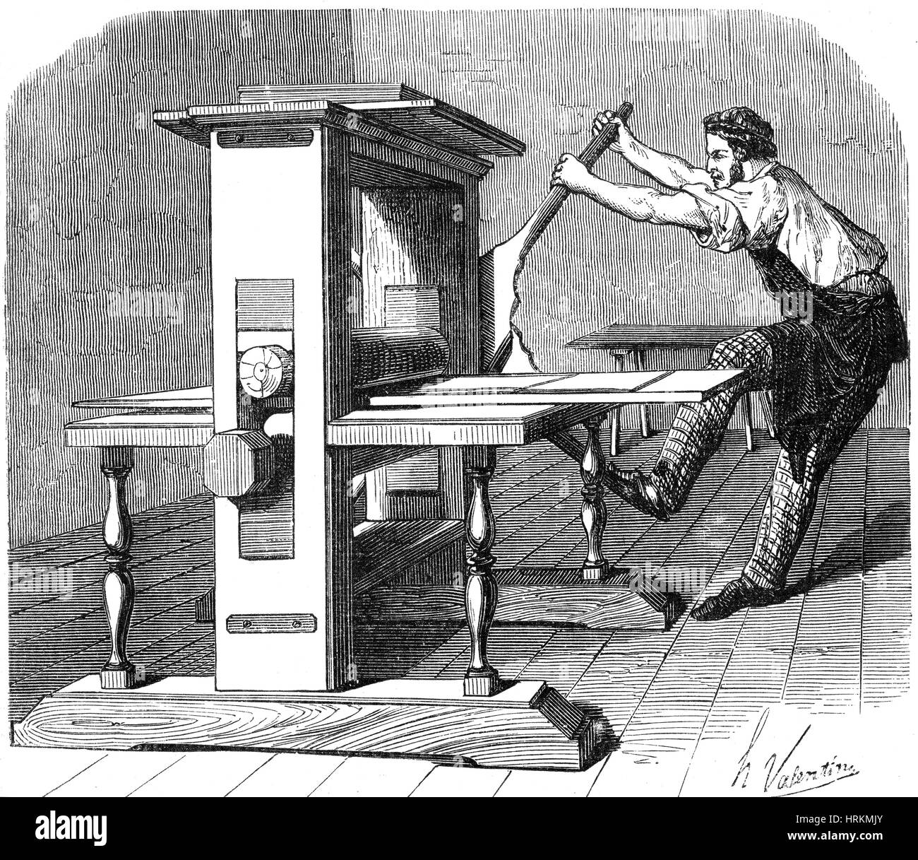 Radierung, Druckgrafik Technik Stockfoto