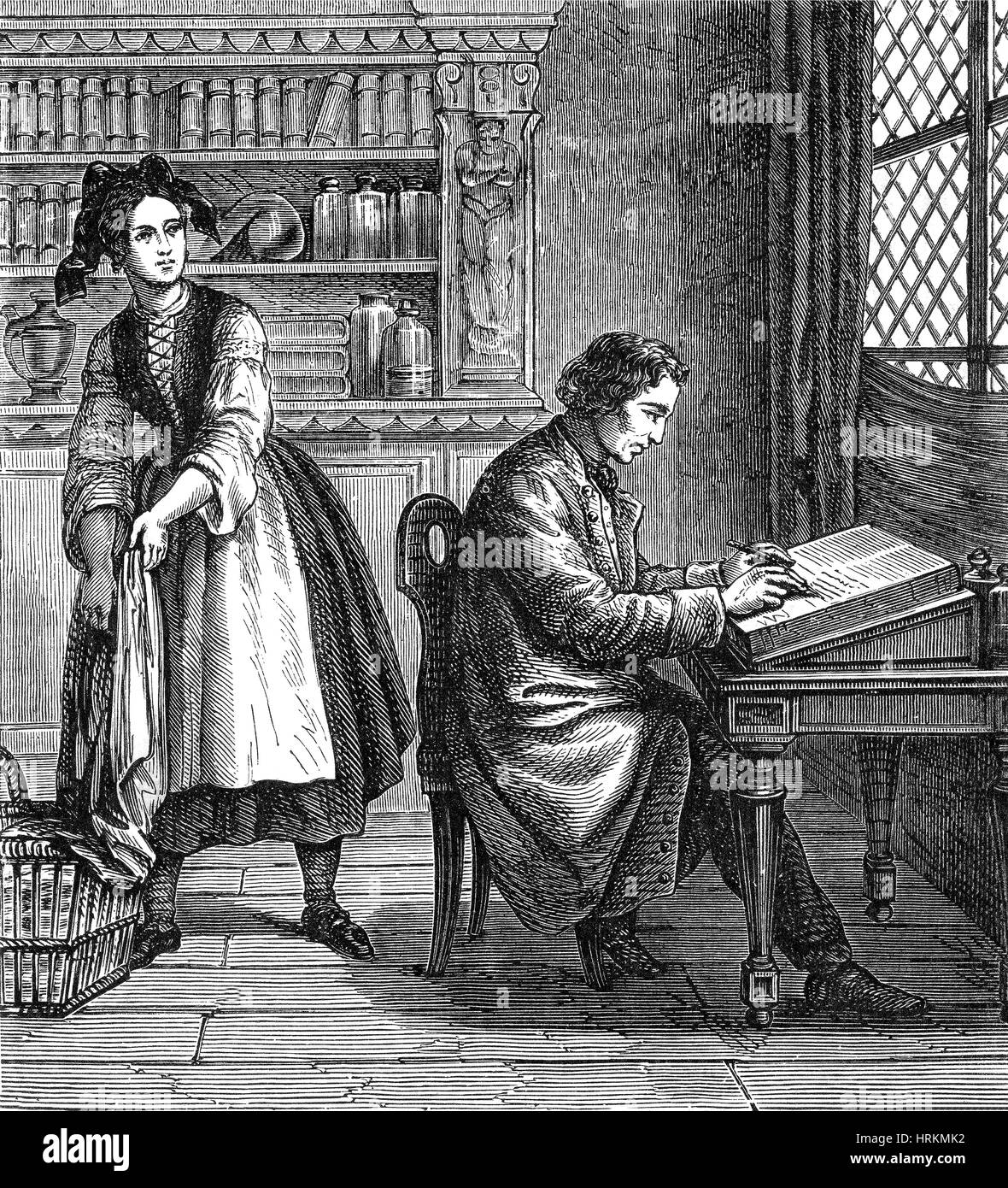 Alois Senefelder, deutscher Erfinder Stockfoto