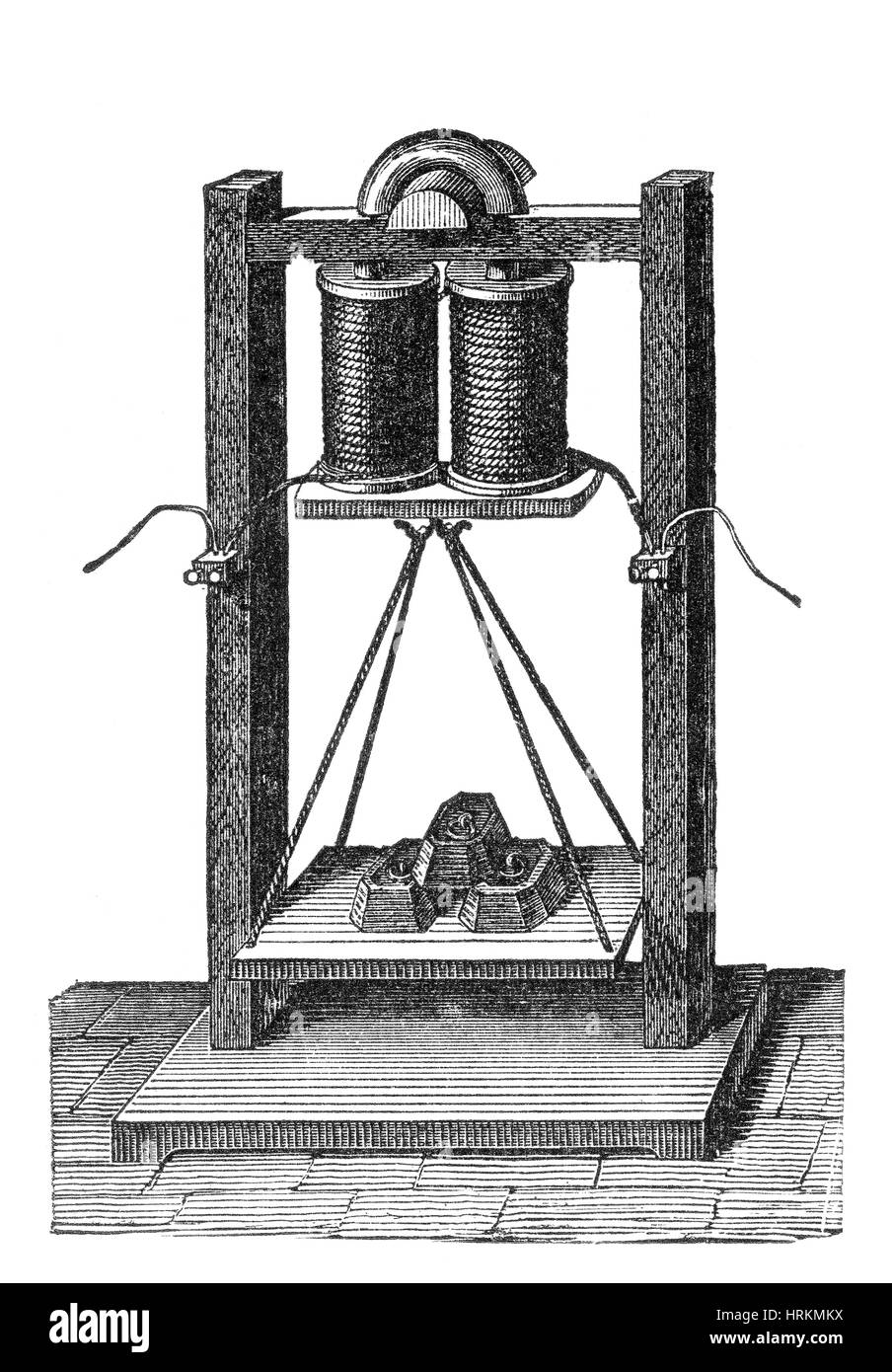 Elektromagnet, 19. Jahrhundert Stockfoto
