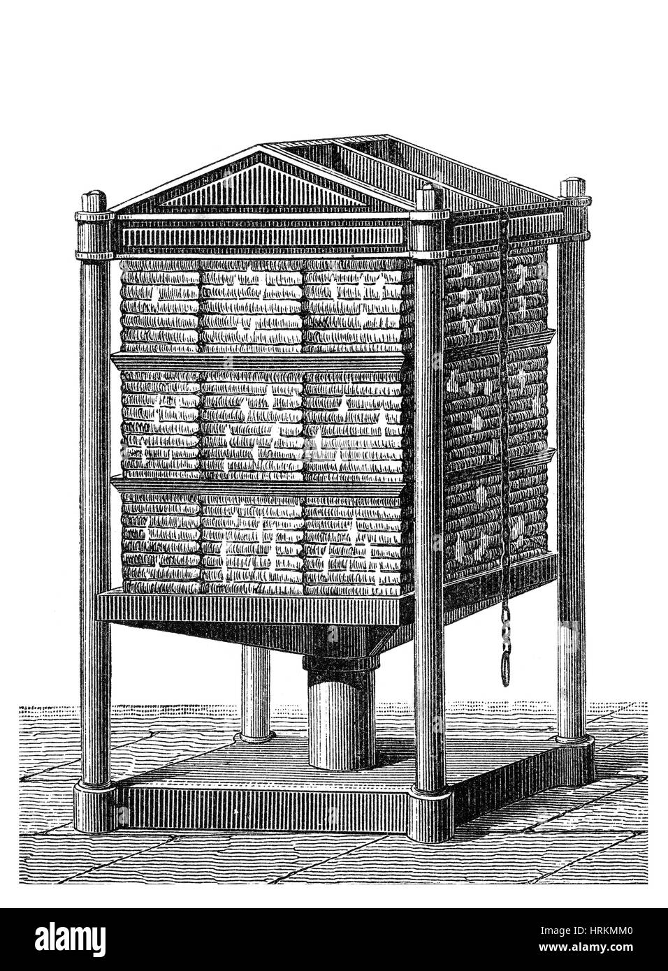 Hydraulische Presse, 19. Jahrhundert Stockfoto