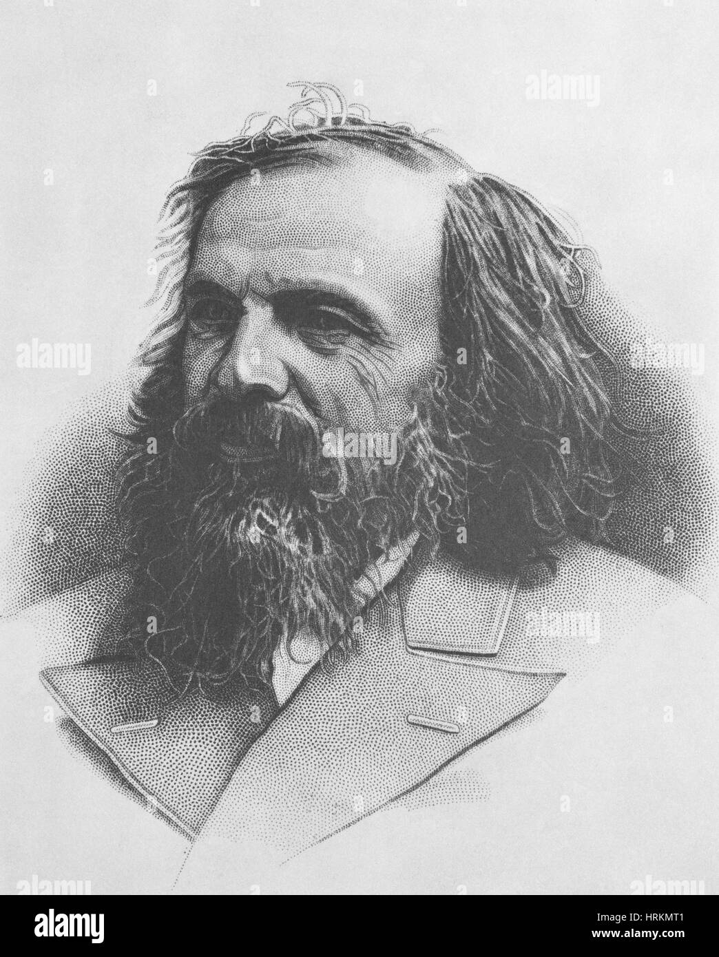Dmitri Mendelejew, russischer Chemiker Stockfoto