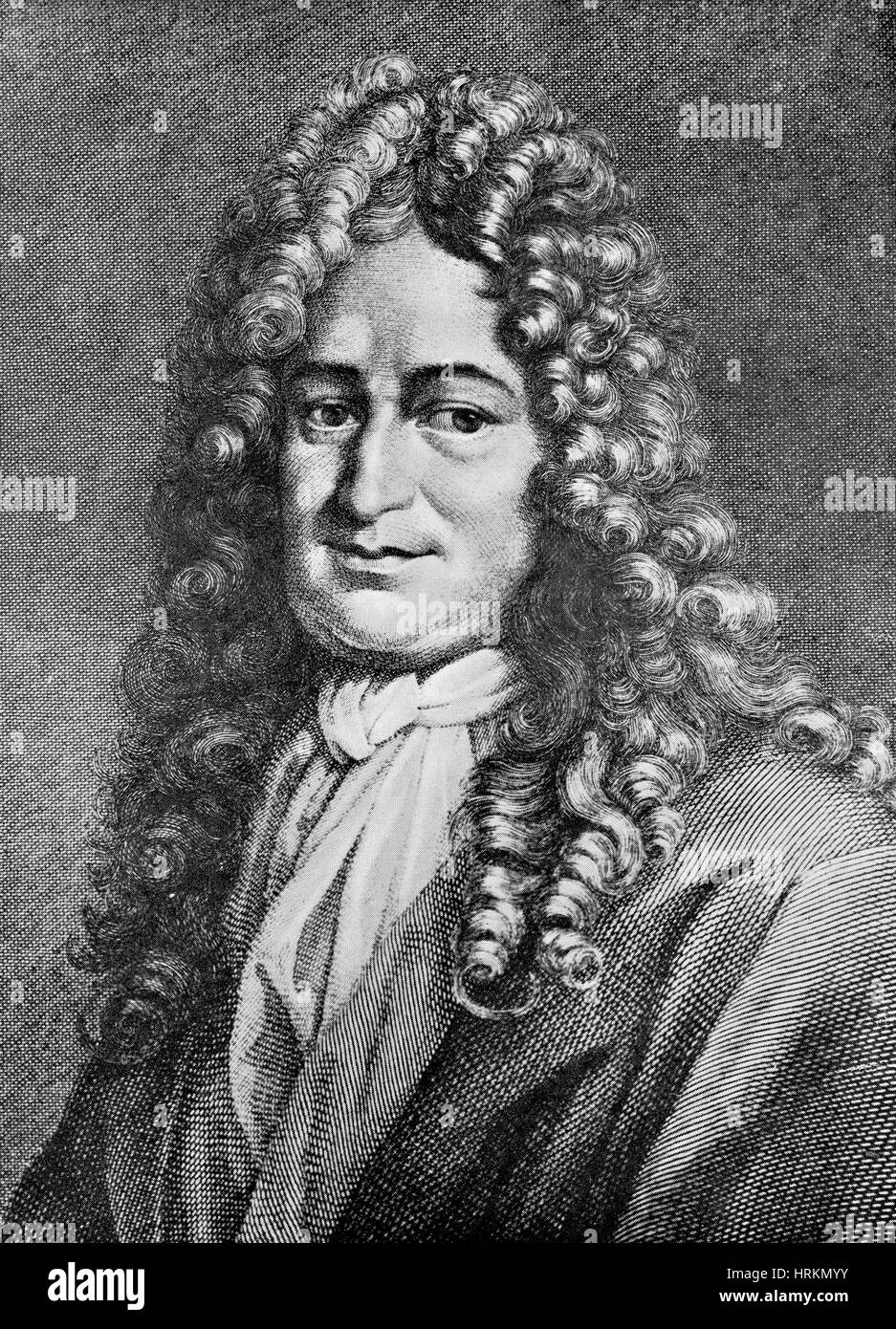 Gottfried Wilhelm Leibniz, deutscher Mathematiker Stockfoto