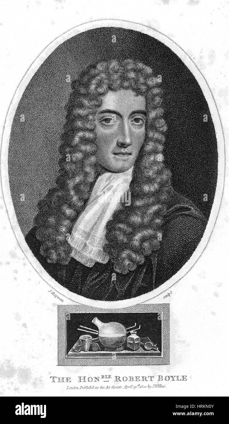 Robert Boyle, irischer Universalgelehrter Stockfoto