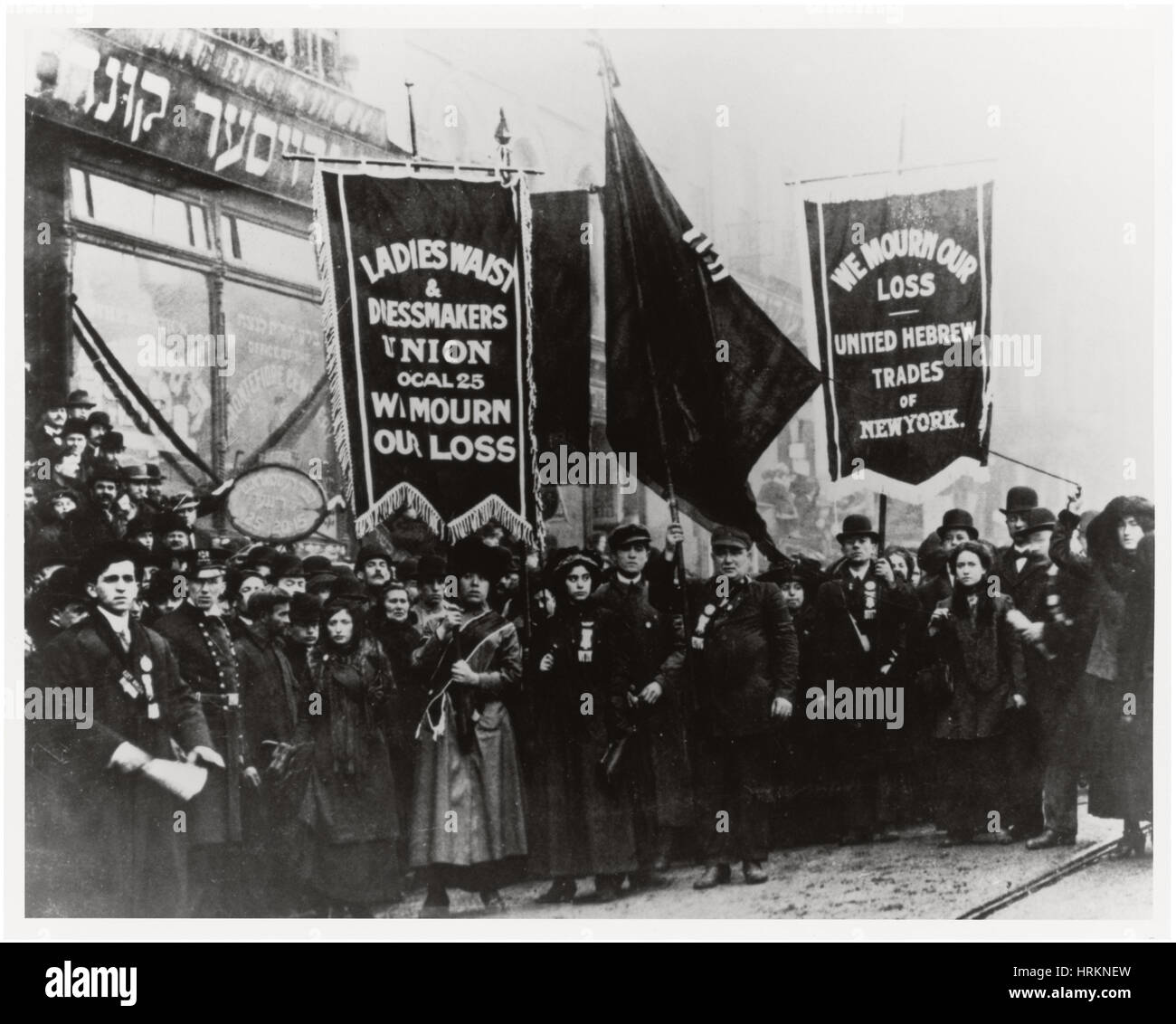 NYC, Dreieck Feuer Demonstration, 1911 Stockfoto
