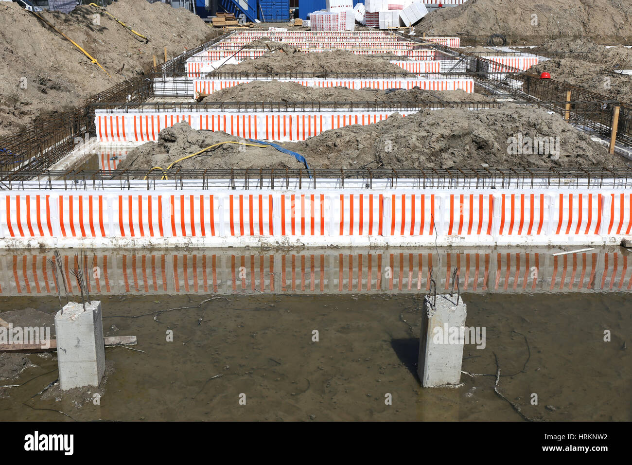 Gründung eines neuen Wohnhauses Stockfoto