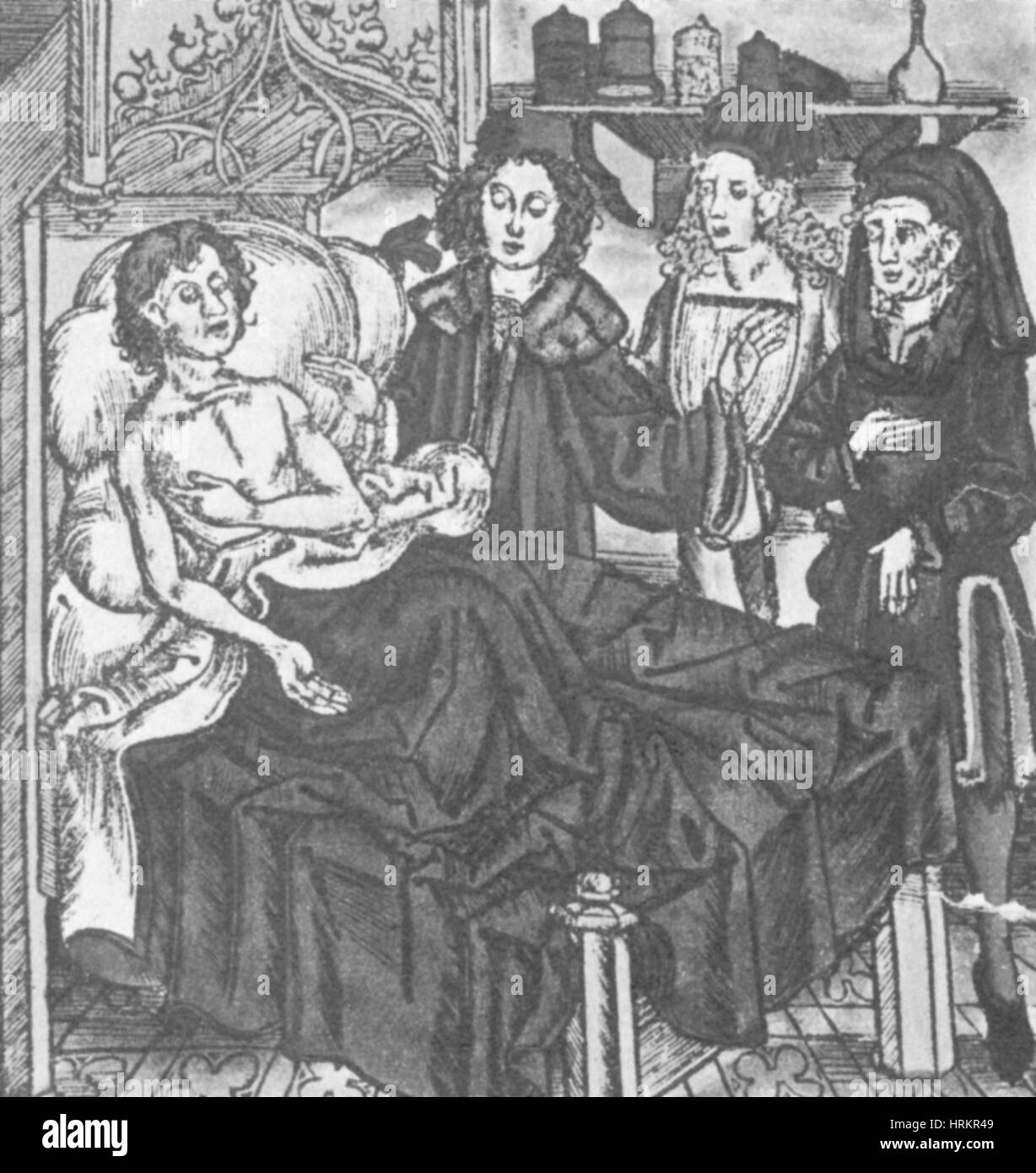 Opfer der Pest Stockfoto