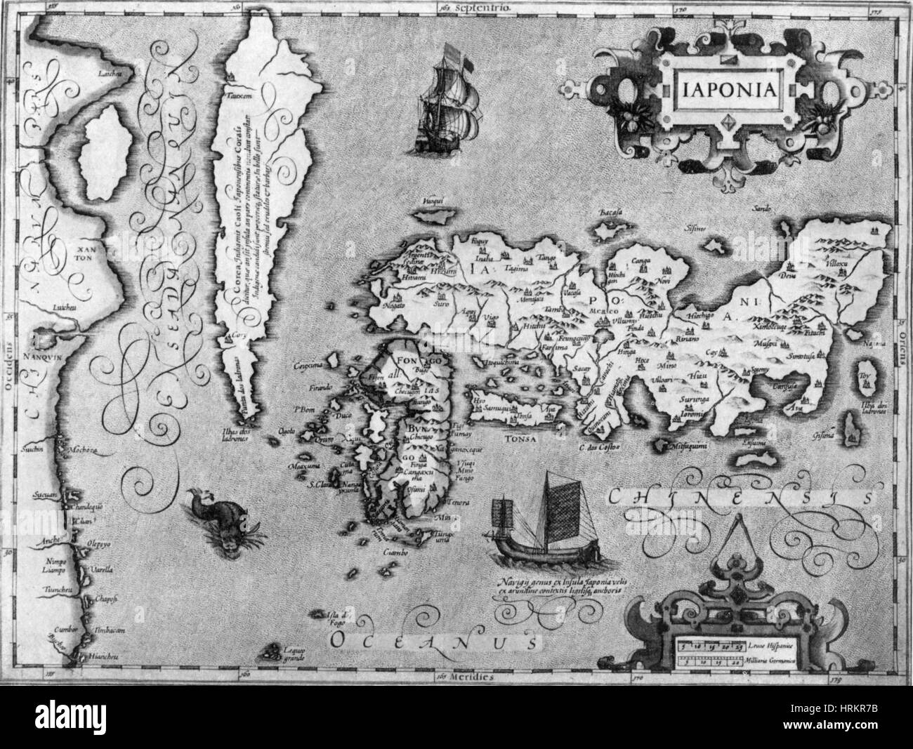 Japan, Mercator Hondius Atlas 1606 Stockfoto