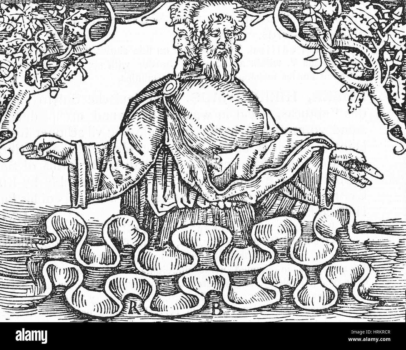 Janus, römischer Gott Stockfoto