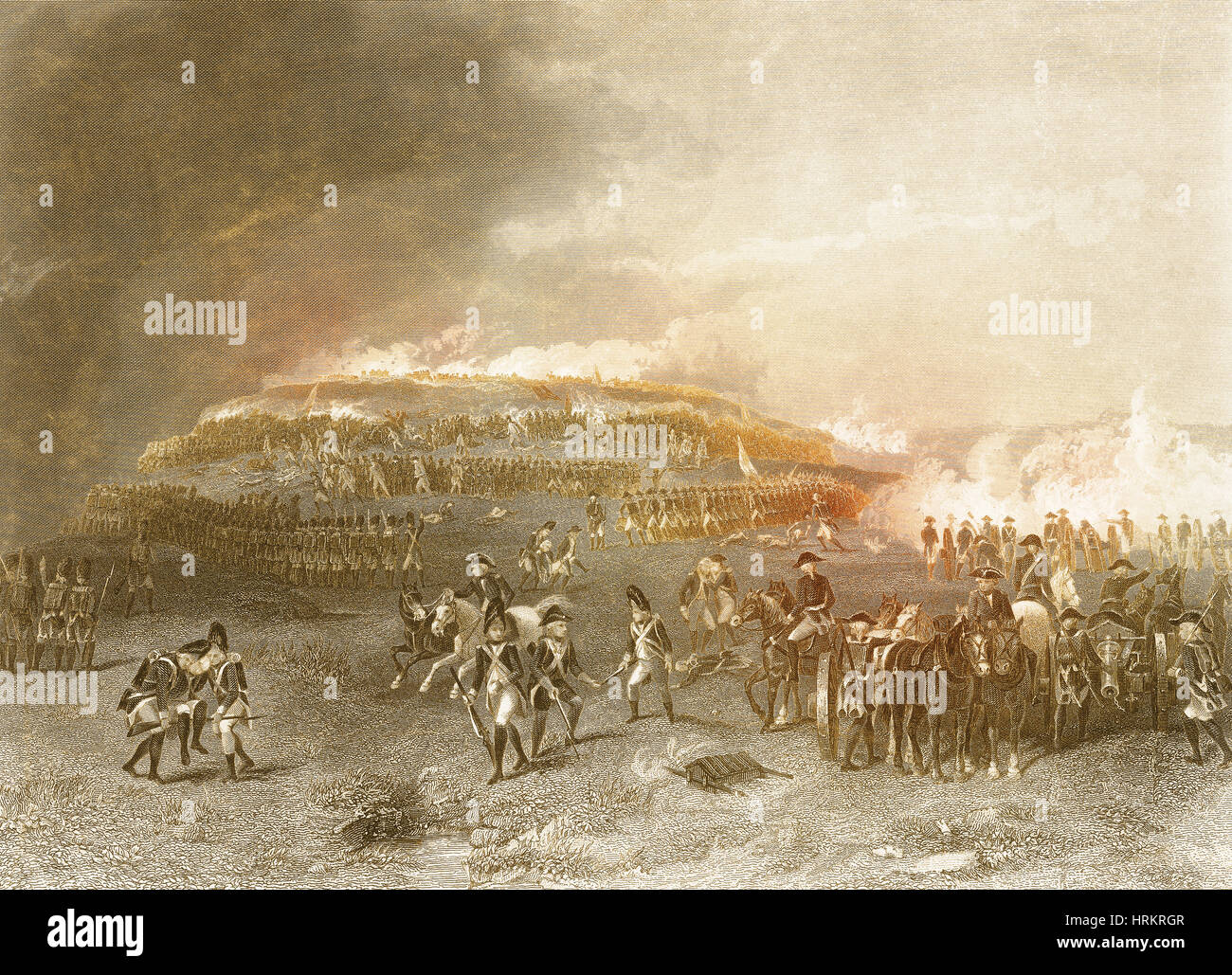 Schlacht von Bunker Hill, 1775 Stockfoto