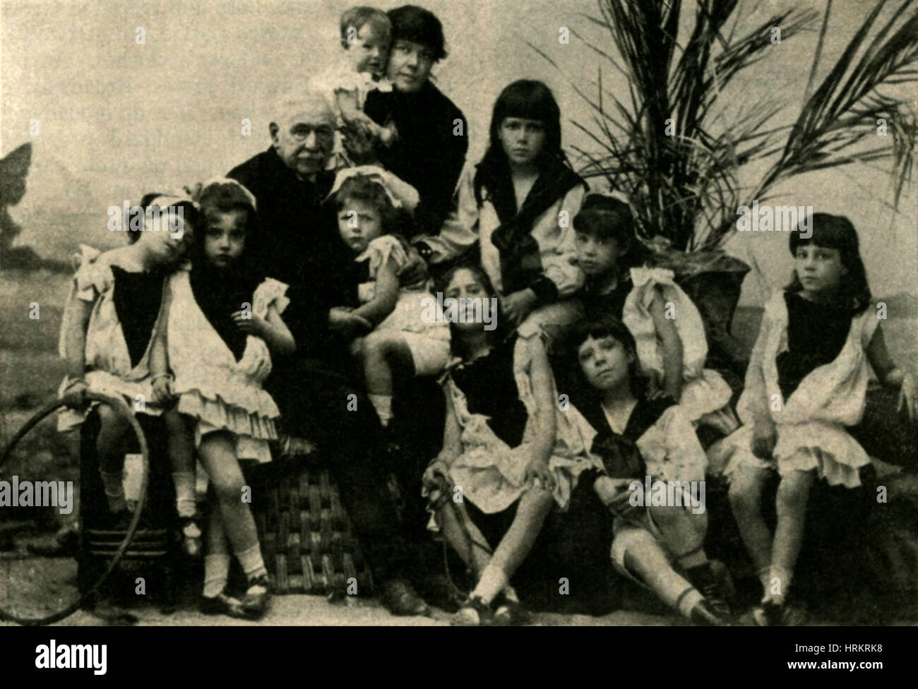 Ferdinand De Lesseps Familie Stockfoto