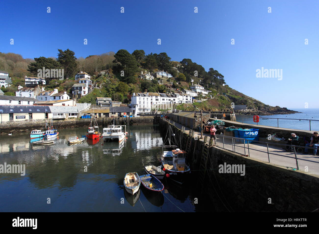 Polperro in Cornwall, England. Stockfoto