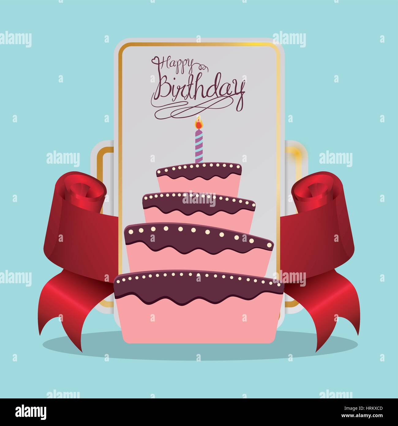 alles Gute zum Geburtstag Kuchen Karte festliche Alamy