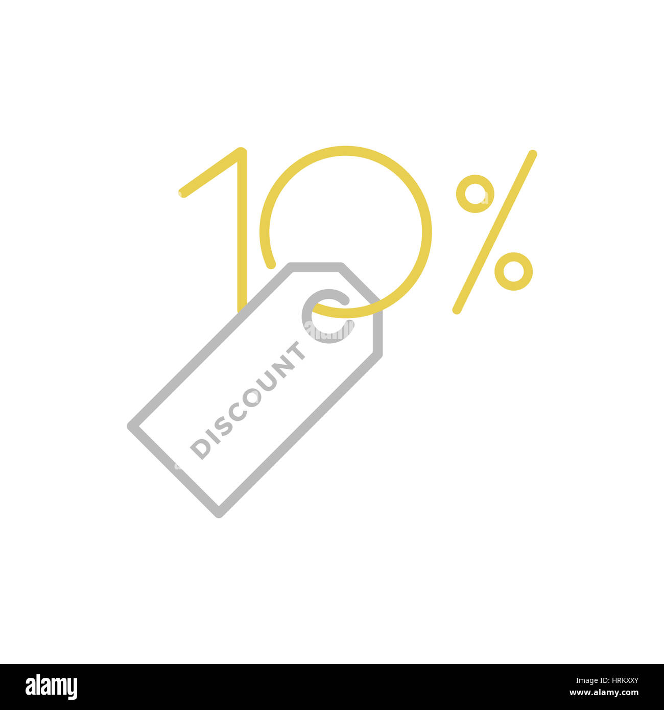 Typographische Symbol für 10 % Rabatt-Tag, das Logo oder als isolierte grafisches Element verwendet werden kann Stockfoto