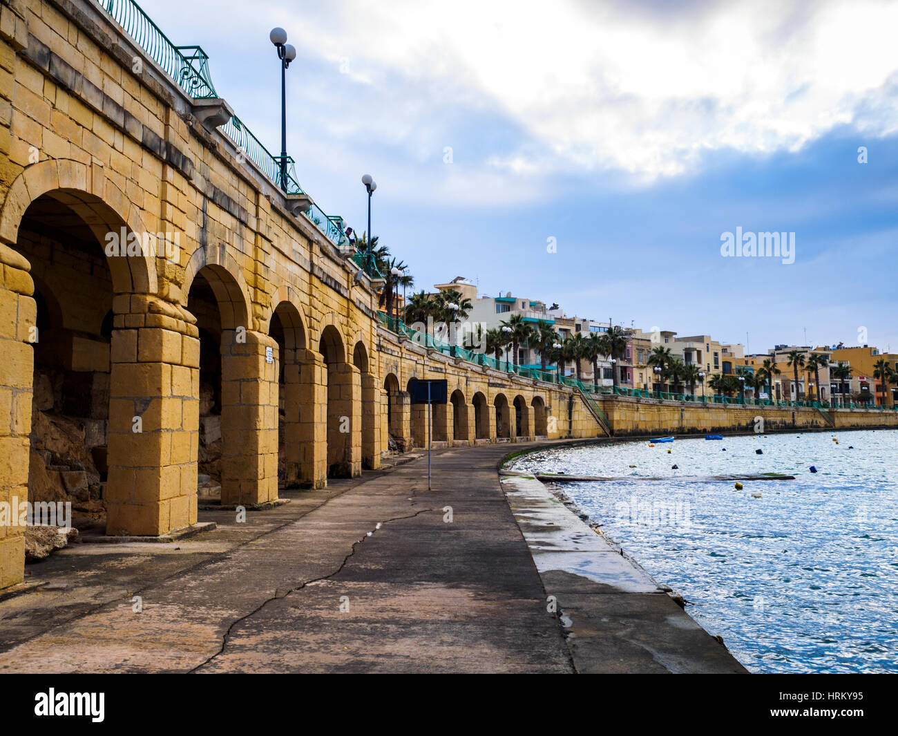 Hoarbour von Marsaskala - Malta Stockfoto