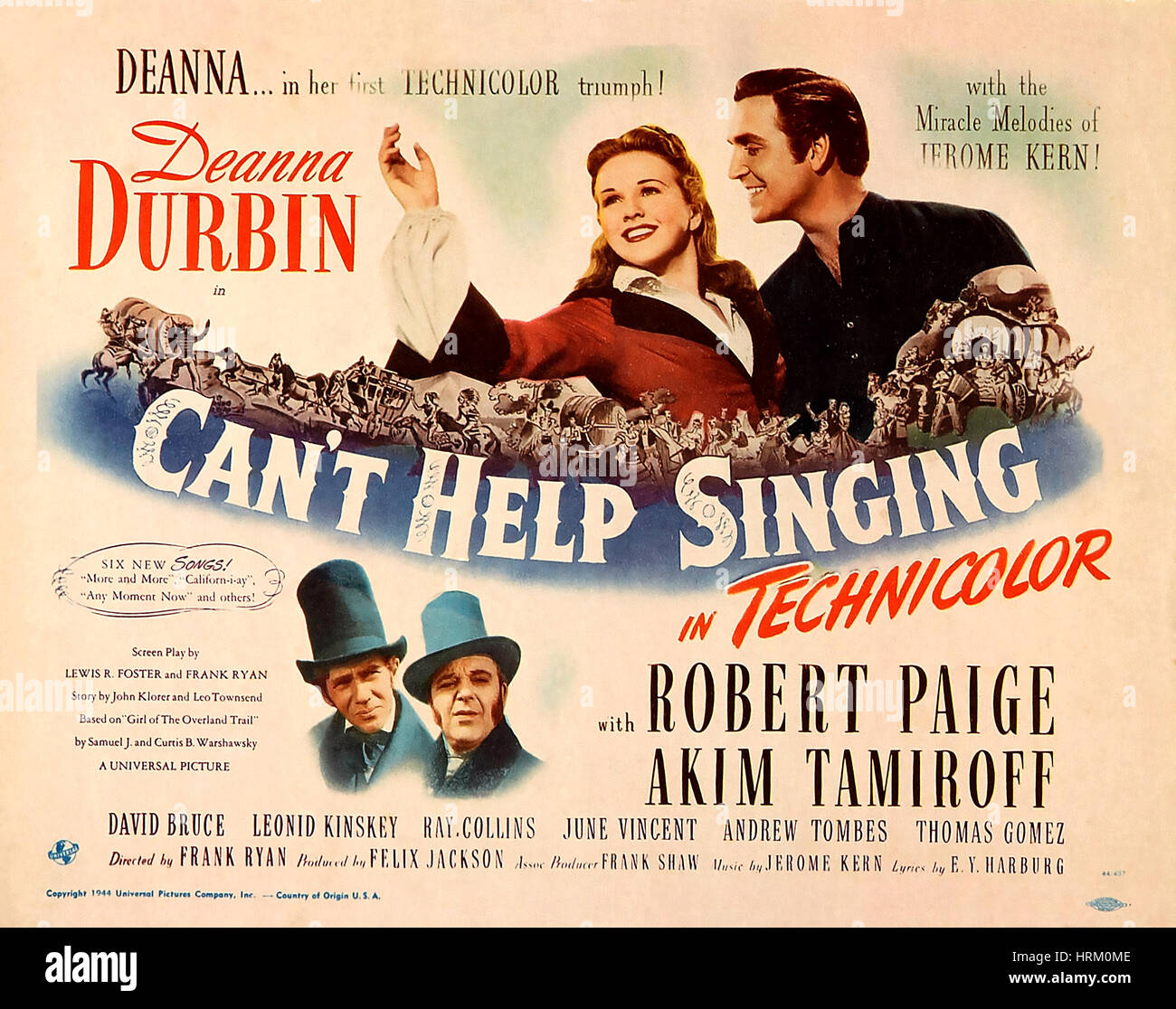 HELFEN singen 1944 Universal Pictures kann nicht mit Deanna Durbin film Stockfoto
