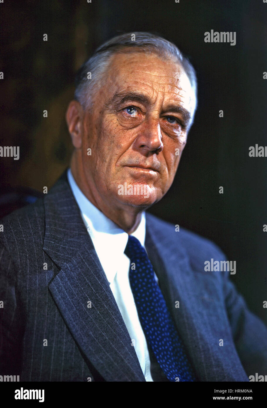 Roosevelt (1882-1945) als 32. Präsident der Vereinigten Staaten im Jahr 1944. Foto: Leon Perskie/White House offizielle Stockfoto