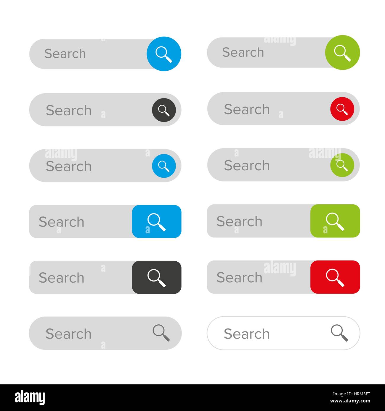 Suche Icon-Button-set Stock Vektor
