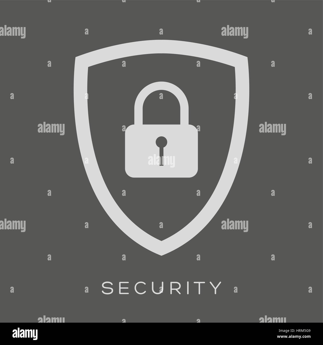 Security-Symbol - Schild-Sperre Stock Vektor